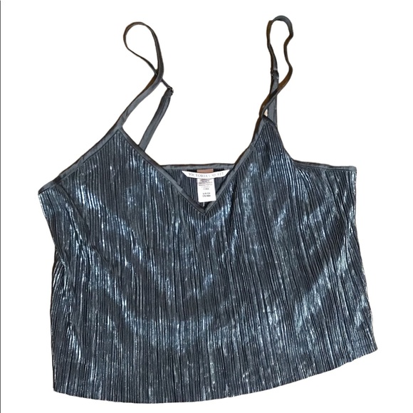 Victoria’s Secret Pj set short + Thank metallic silk gray. - Picture 6 of 7